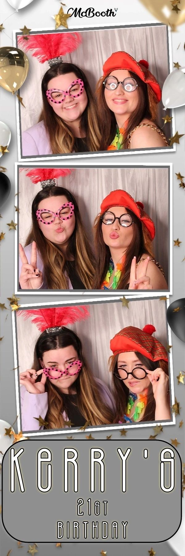 McBooth 21st Birthday Photo Booth Strip Print